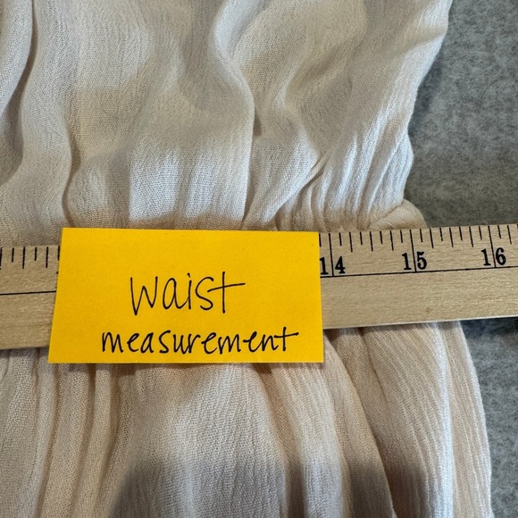 Romeo & Juliet Couture Off Shoulder Romper Womens M Cream Boho Cowgirl Pockets - Picture 16 of 16